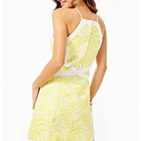 Lilly Pulitzer Pearl Stretch Shift Yellow Dress Size 12 - Picture 12 of 12
